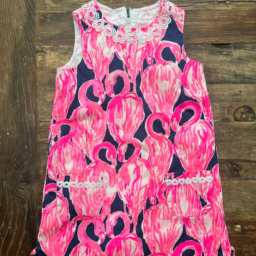 Lilly Pulitzer Flamingo Shift Dress Sz 6